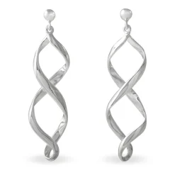 Boucles D'oreilles Pendantes Jolanda Argent Blanc
