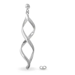 Boucles D'oreilles Pendantes Jolanda Argent Blanc