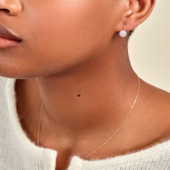 Boucles D'oreilles Pendantes Veronick Or Jaune Diamant