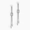 Boucles D'oreilles Pendantes Deauville Argent Blanc