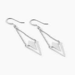 Boucles D'oreilles Pendantes Tylee Argent Blanc