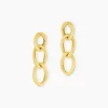 Boucles D'Oreilles Pendantes Mayna Acier Jaune