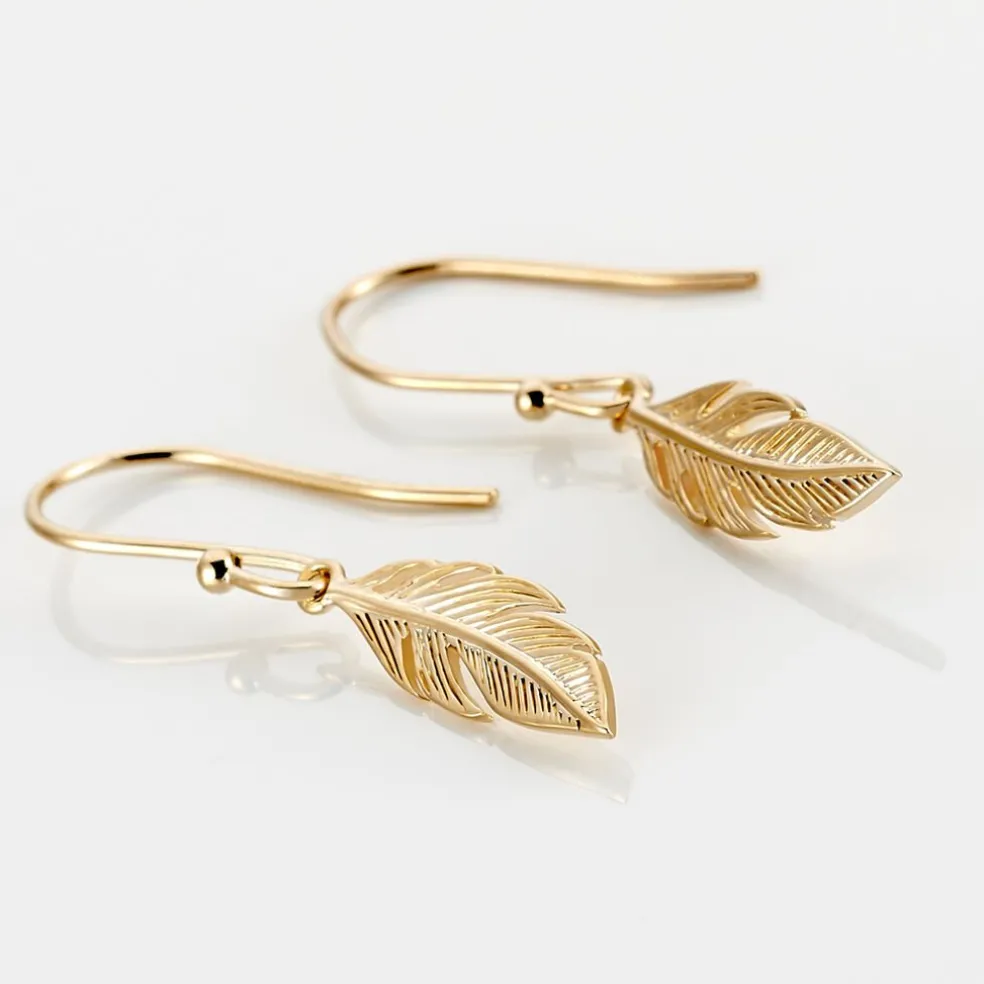 Boucles D'oreilles Pendantes Hanae Plaqué Or Jaune