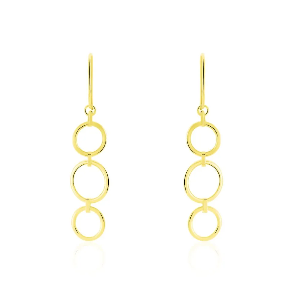 Boucles D'oreilles Pendantes Or Jaune Isabela