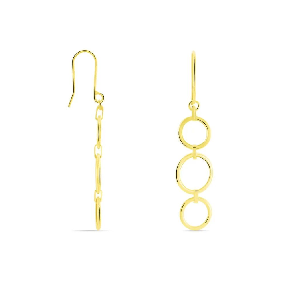Boucles D'oreilles Pendantes Or Jaune Isabela