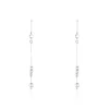 Boucles D'oreilles Pendantes Manou Argent Blanc