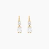 Boucles D'oreilles Pendantes Gulbeyaz Or Jaune Oxyde De Zirconium