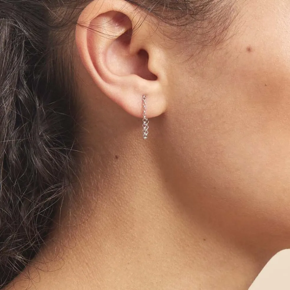 Boucles D'oreilles Pendantes Argent Leent