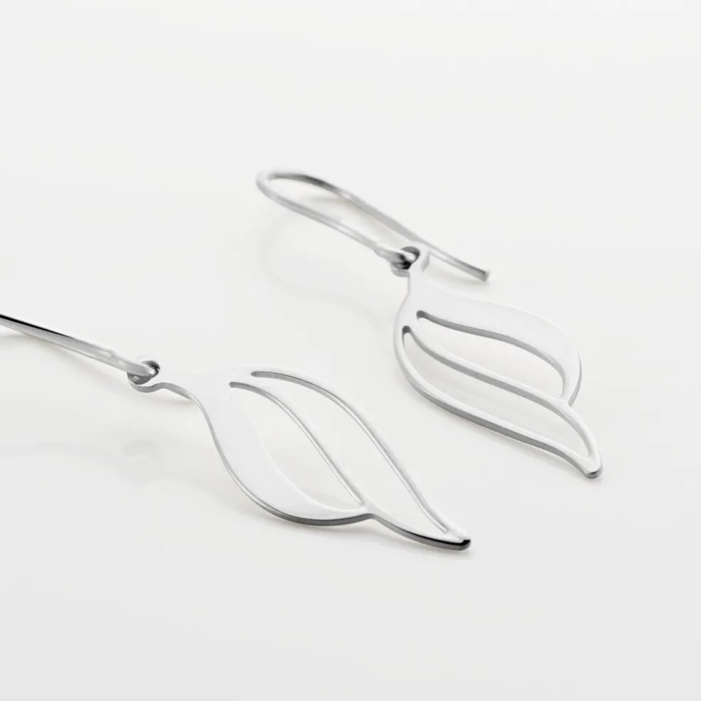 Boucles D'oreilles Pendantes Argent Blanc Prudent