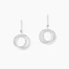 Boucles D'oreilles Pendantes Or Blanc Tresha Diamants