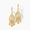 Boucles D'oreilles Pendantes Makari Or Jaune