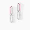Boucles D'oreilles Pendantes Infini Pop Argent Blanc Oxyde Zirconium