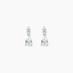 Boucles D'oreilles Pendantes Marie-helena Argent  Oxyde De Zirconium