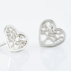 Boucles D'oreilles Pendantes Elwenn Argent Blanc