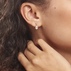 Boucles D'oreilles Pendantes Lika Or Jaune Oxyde De Zirconium