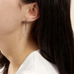 Boucles D'oreilles Pendantes Giorgia Argent Blanc