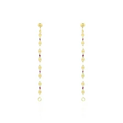 Boucles D'oreilles Pendantes Or Jaune Asteria