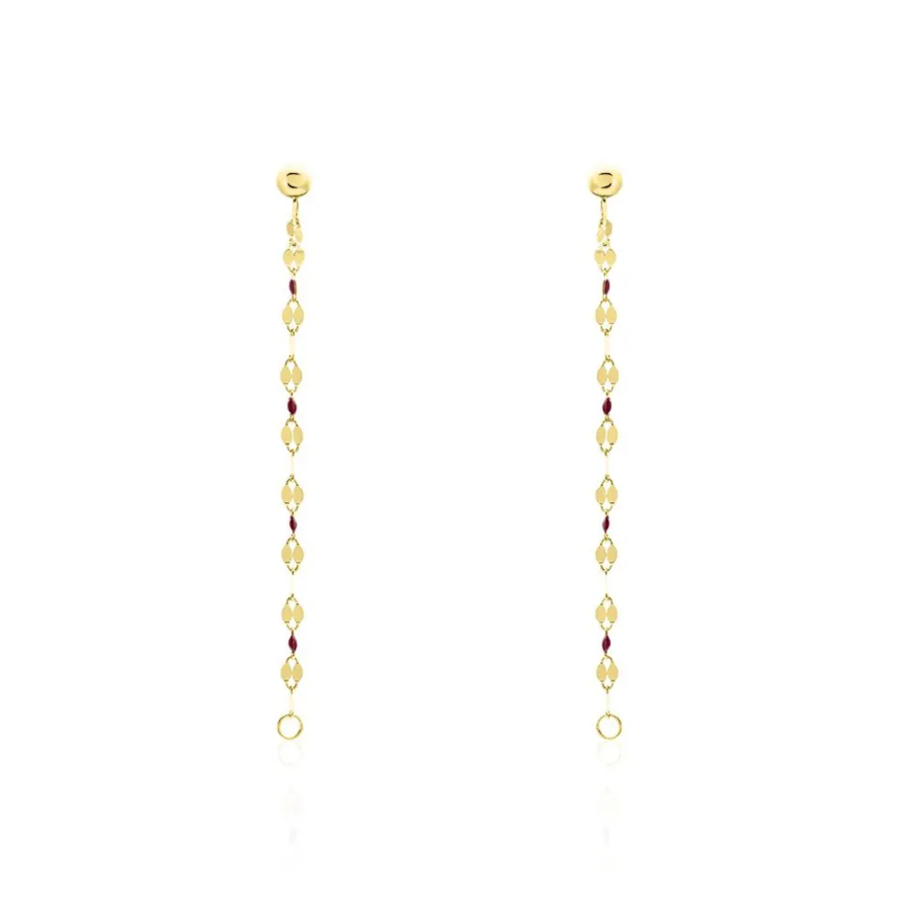 Boucles D'oreilles Pendantes Or Jaune Asteria