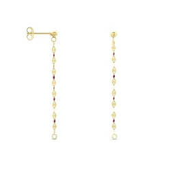 Boucles D'oreilles Pendantes Or Jaune Asteria