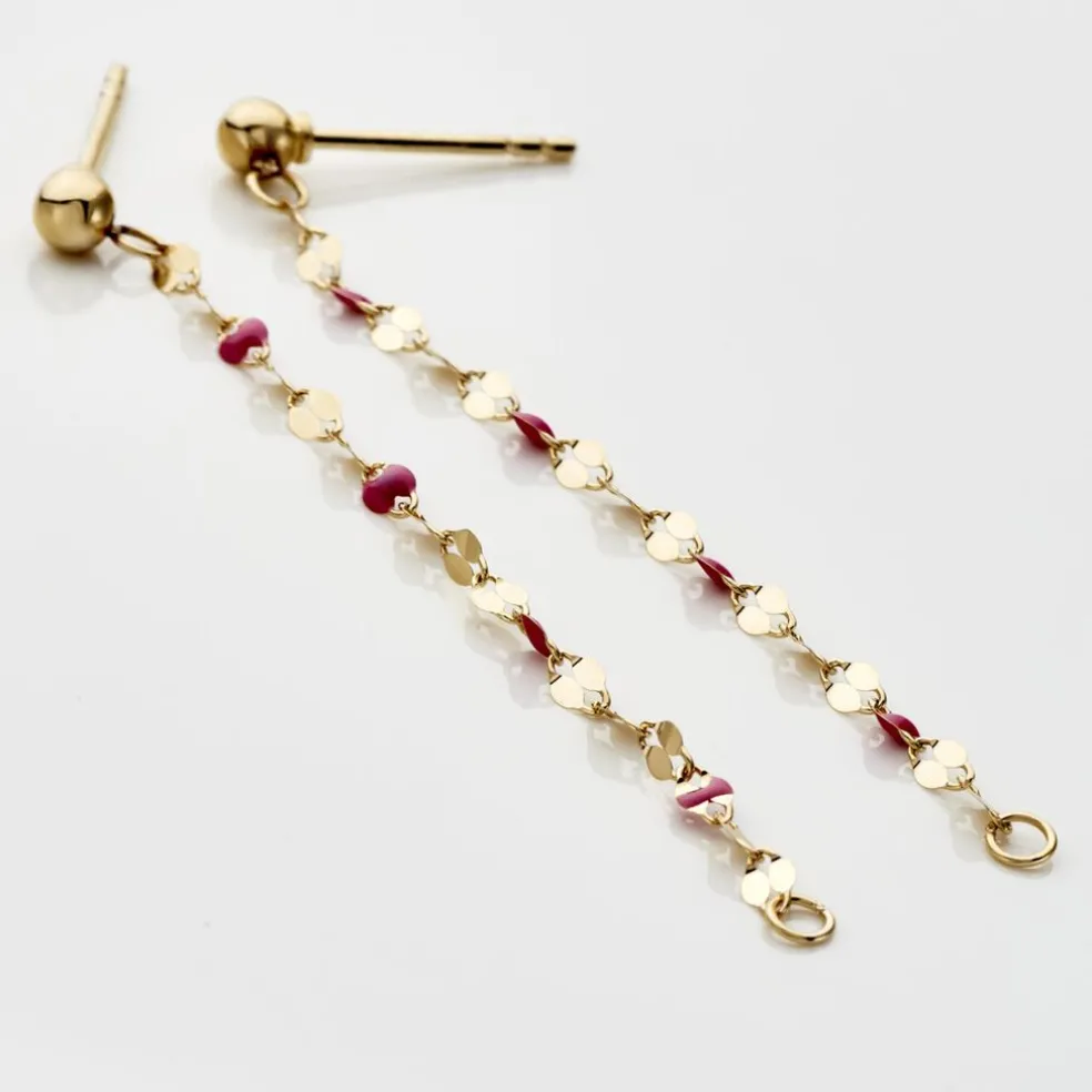 Boucles D'oreilles Pendantes Or Jaune Asteria