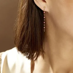 Boucles D'oreilles Pendantes Or Jaune Asteria