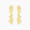 Boucles D'Oreilles Pendantes Goldess Acier Jaune