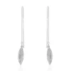 Boucles D'oreilles Pendantes Euriell Argent Blanc