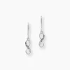 Boucles D'oreilles Pendantes Argent Blanc Teoxane