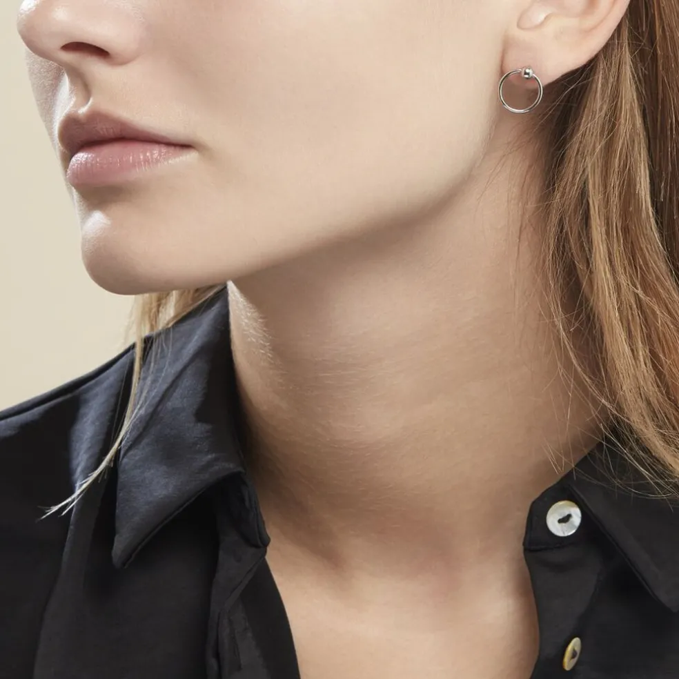 Boucles D'oreilles Pendantes Tatyanna Argent Blanc