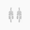 Boucles D'oreilles Pendantes Oniria Argent Blanc