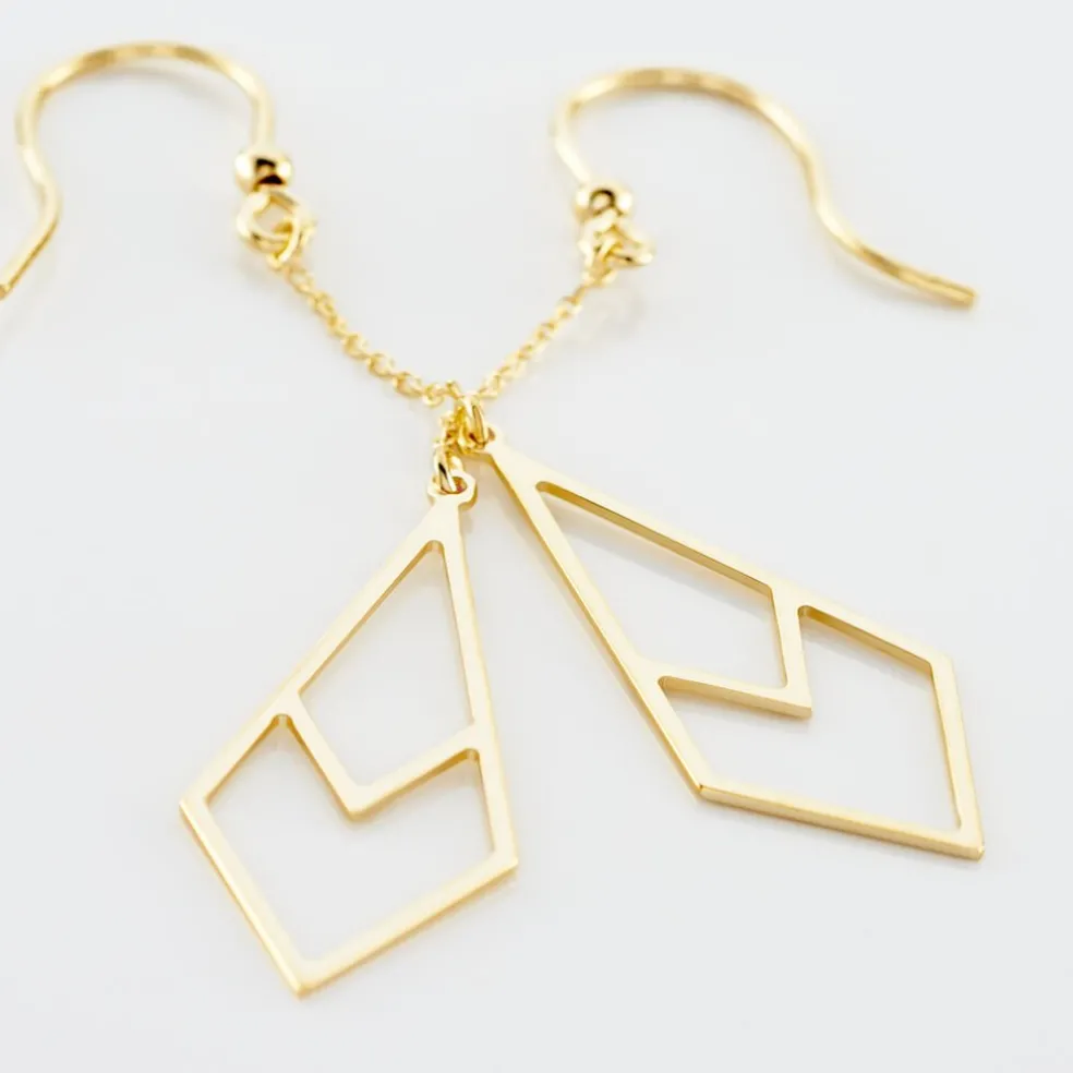 Boucles D'oreilles Pendantes Swanny Or Jaune