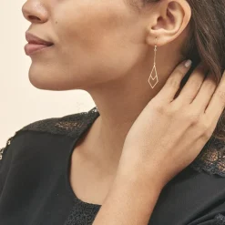 Boucles D'oreilles Pendantes Swanny Or Jaune