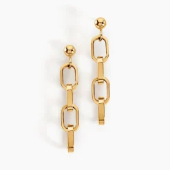 Boucles D'oreilles Pendantes Linkora Or Jaune