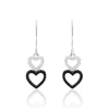Boucles D'oreilles Pendantes Lio Argent Blanc Oxyde De Zirconium