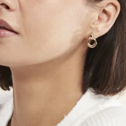 Boucles D'oreilles Pendantes Plaqué Or Jaune Alfonsina