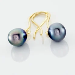 Boucles D'oreilles Pendantes Severiane Or Jaune Perle De Culture