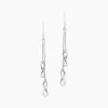 Boucles D'oreilles Pendantes Noelle Argent Blanc
