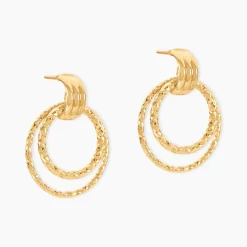 Boucles D'Oreilles Pendantes Boudicca Or Jaune