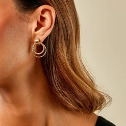 Boucles D'Oreilles Pendantes Boudicca Or Jaune