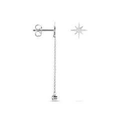 Boucles D'oreilles Pendantes Clarence Argent Blanc Oxyde De Zirconium