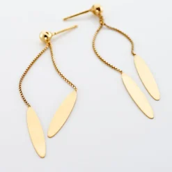 Boucles D'oreilles Pendantes Leeann Or Jaune