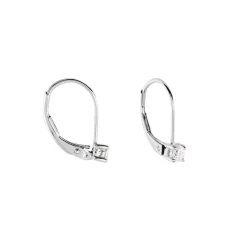 Boucles D'oreilles Pendantes Victoria Or Blanc Diamant