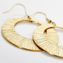 Boucles D'oreilles Pendantes Acier Doré Rohan