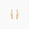Boucles D'oreilles Pendantes Bartolomea Feuille Or Jaune
