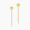 Boucles D'oreilles Pendantes Mimosa Argent Rose
