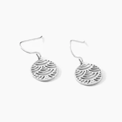 Boucles D'oreilles Pendantes Naelia Argent Blanc