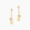 Boucles D'oreilles Pendantes Anne-maudae Pendantes Coeurs Or Jaune