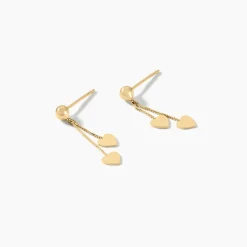 Boucles D'oreilles Pendantes Anne-maudae Pendantes Coeurs Or Jaune