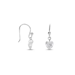 Boucles D'oreilles Pendantes Argent Blanc Sopher Oxydes De Zirconium