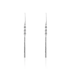 Boucles D'oreilles Pendantes Melodie Argent Blanc